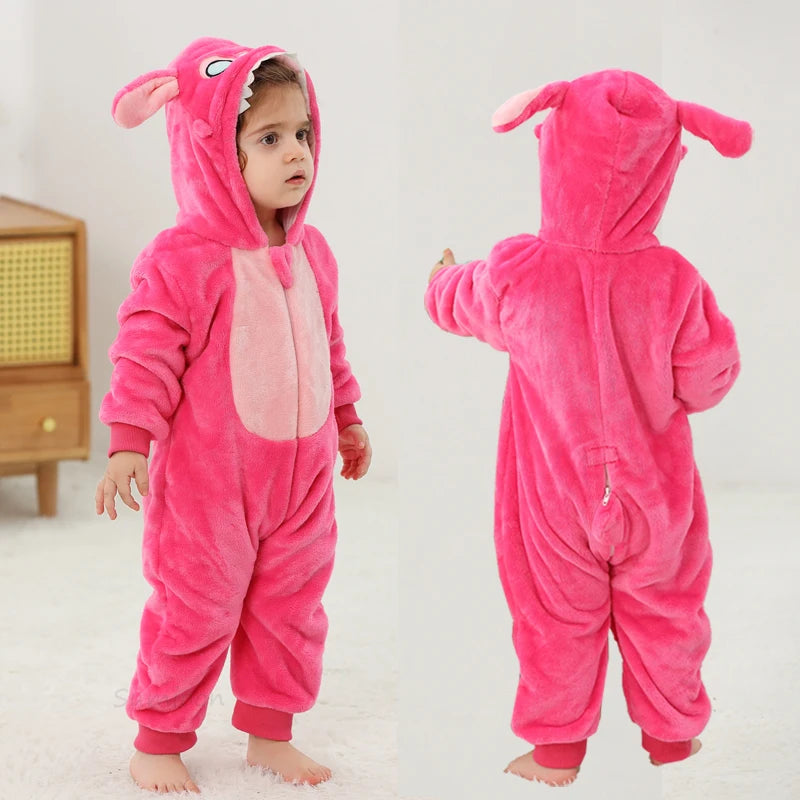 Winter Baby Rompers Baby Pijamas Halloween Ghost Bat Shark Deer Animal Cartoon Hooded Jumpsuits Cosplay Costume Boys Girl Pajama