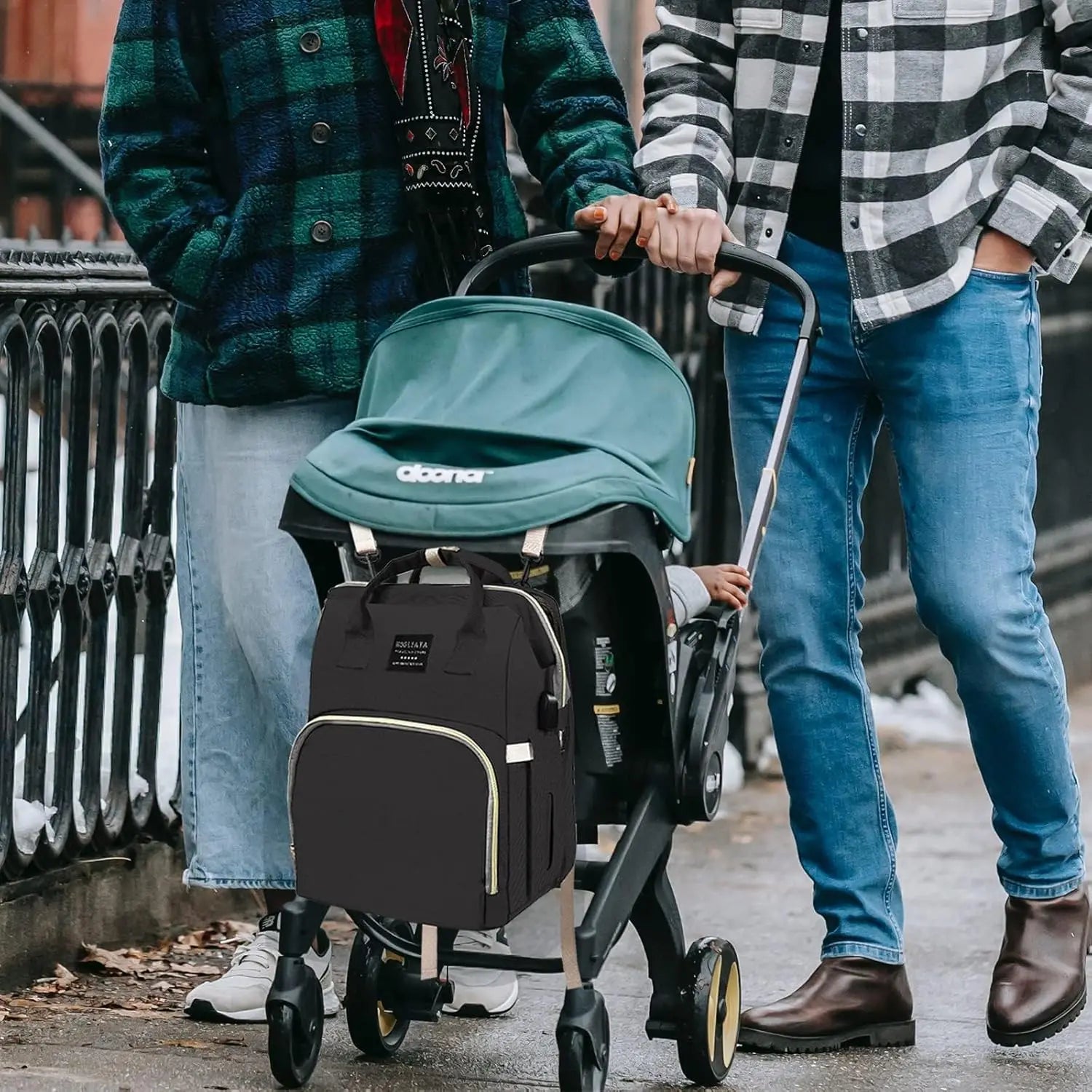 Mommy Bag Lightweight Portable Folding Crib Bed Large-capacity Travel Maternity Bags Baby Backpack Female Mommy Outting Bag