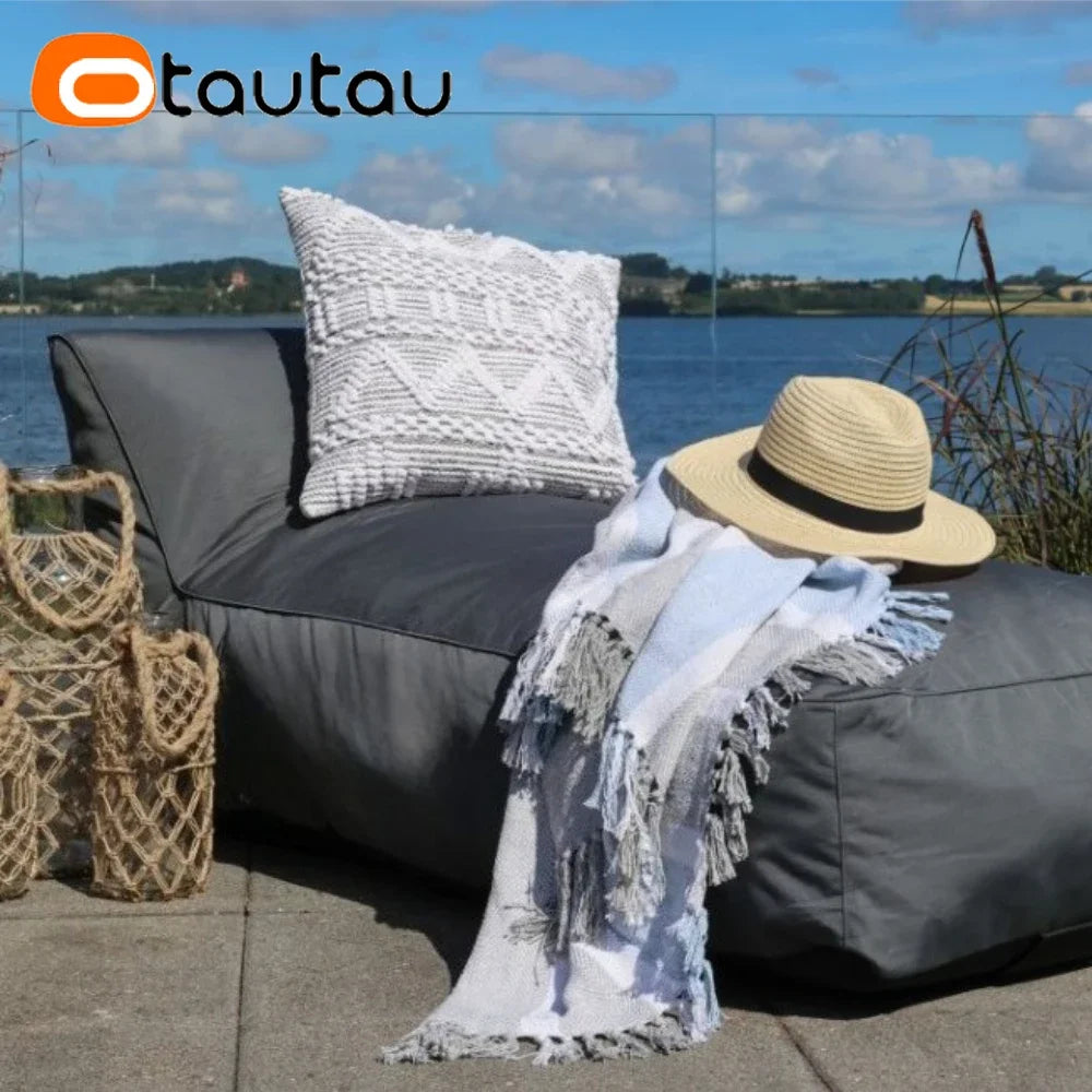 OTAUTAU Outdoor Oxford Bean Bag Lounger Cover Swim Pool Float Sofa Bed Pouf SF508【No Filler!Need To Buy Filler By Yourself !】