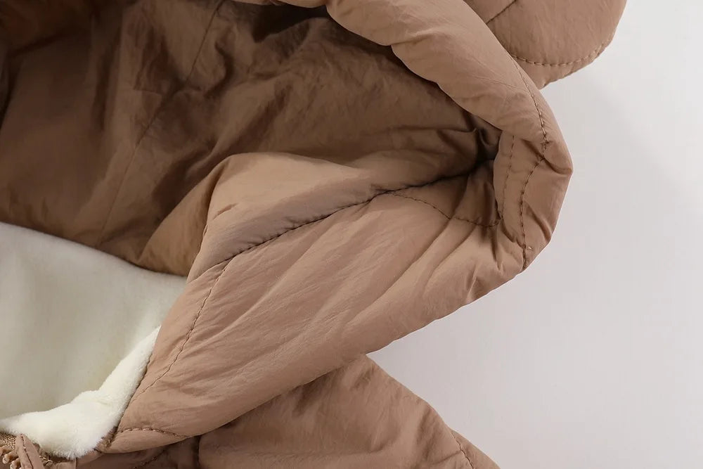 Baby Jumpsuit winter New plush and thick cotton clothing for Newborns crawling Clothes for infants and young baby outdoor clothe