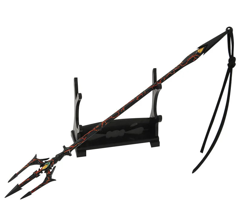 Douluo Continent Weapon Sword  Sea God trident Tang san Anime Weapons Keychain Katana Swords Samurai Weapon Model Gift Boys Toys