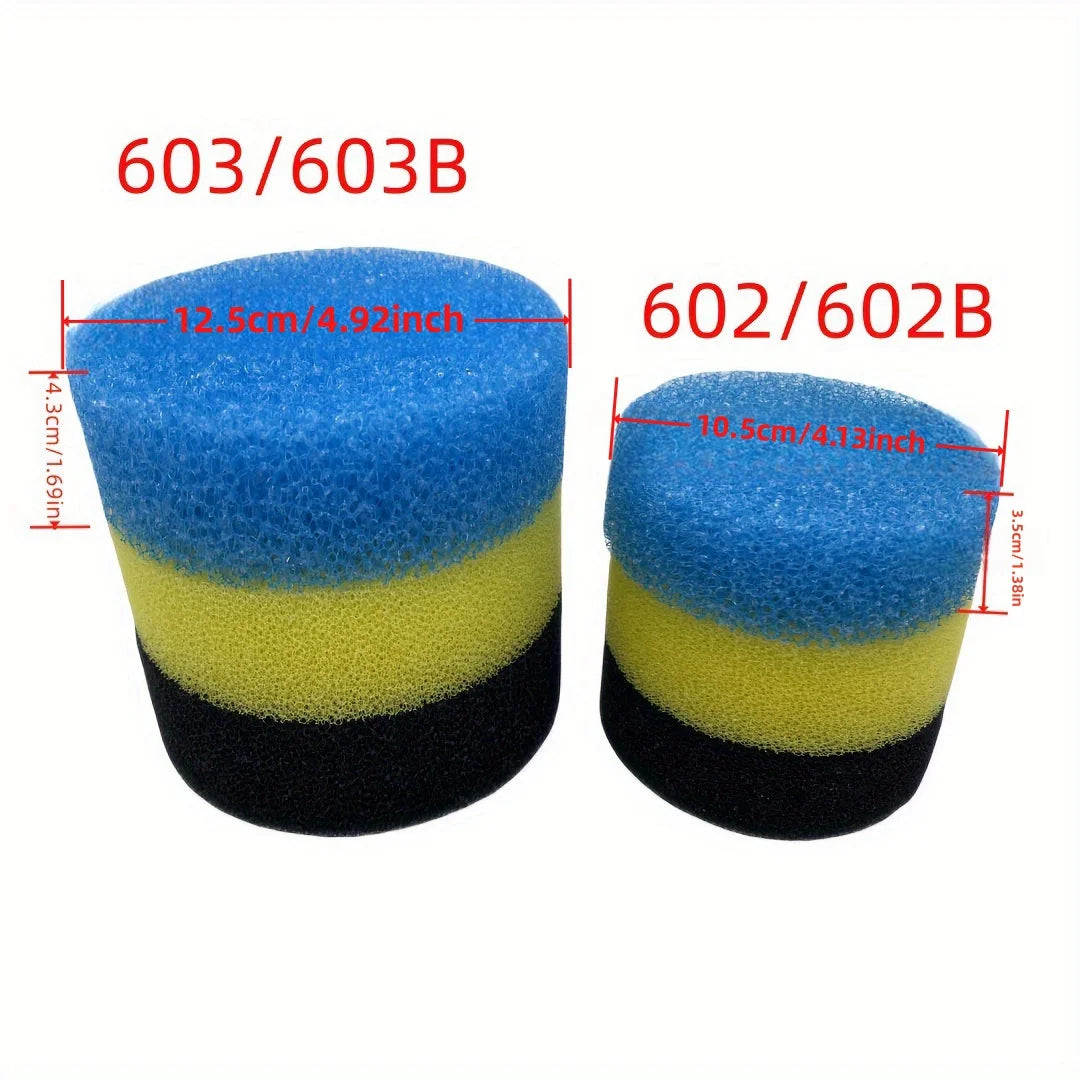 3Pcs SUNSUN HW-602 HW-602B Replacement Filter Sponges for External Aquarium Fish Tank Filter Bucket Pre-Filter Sponge 603 603B