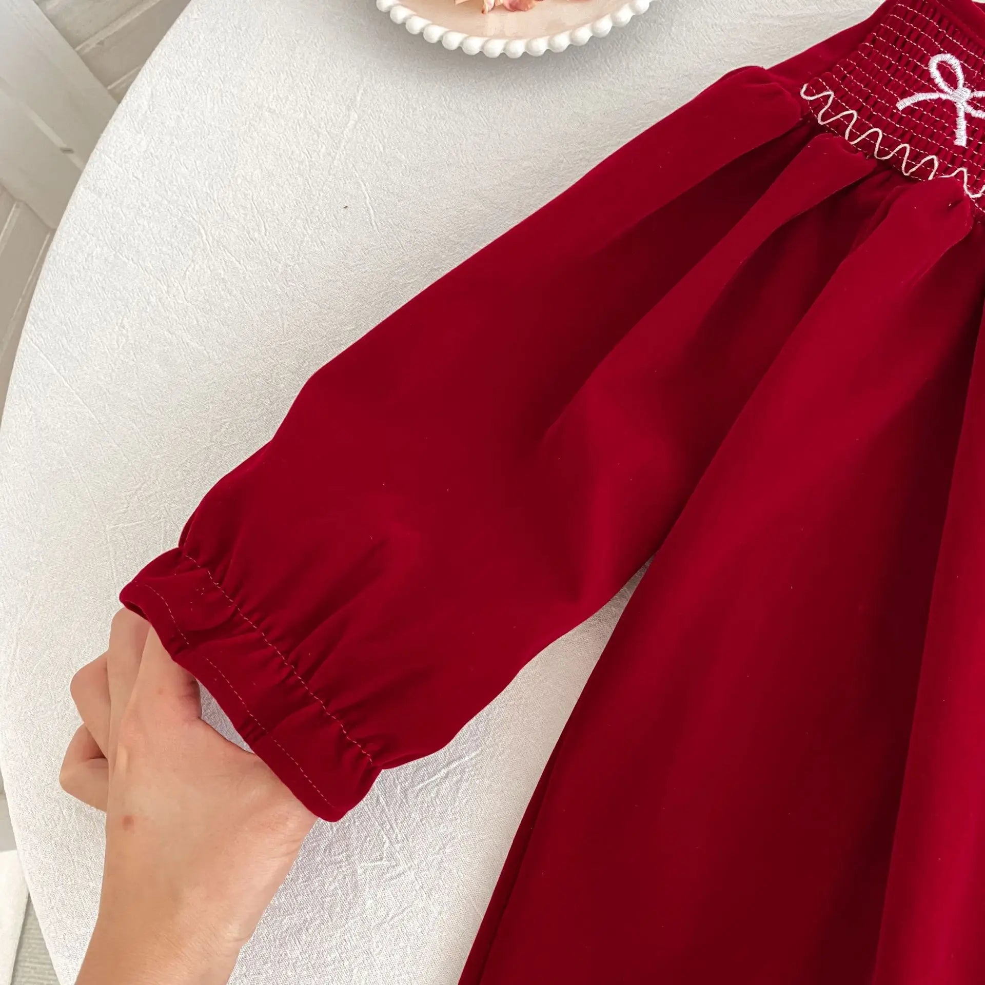 2025 Christmas 0-24M Baby Girls Jumpsuit Casual Bow Embroidered Long Sleeves Newborn Romper Christmas Party Toddler Cute Clothes