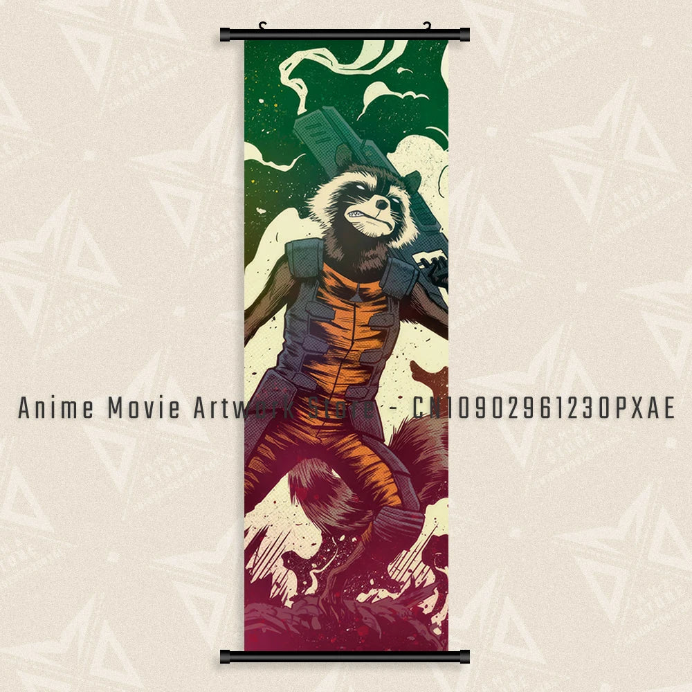 Marvel The Avengers Wall Art Scrolls Pictures Movie Characters Poster Hanging Painting Iron Man Canvas Print Home Decor Mural