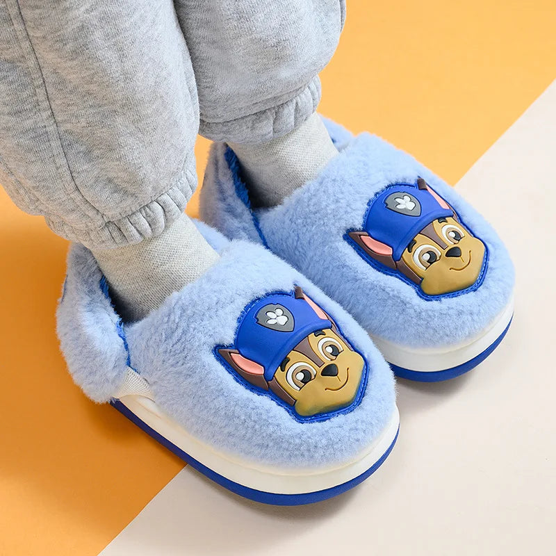 PAW Patrol Chase Kids Warm Slippers Anime Boy Girl Indoor Non-slip House Slides Cartoon Soft Comfortable Plush Slippers Gifts