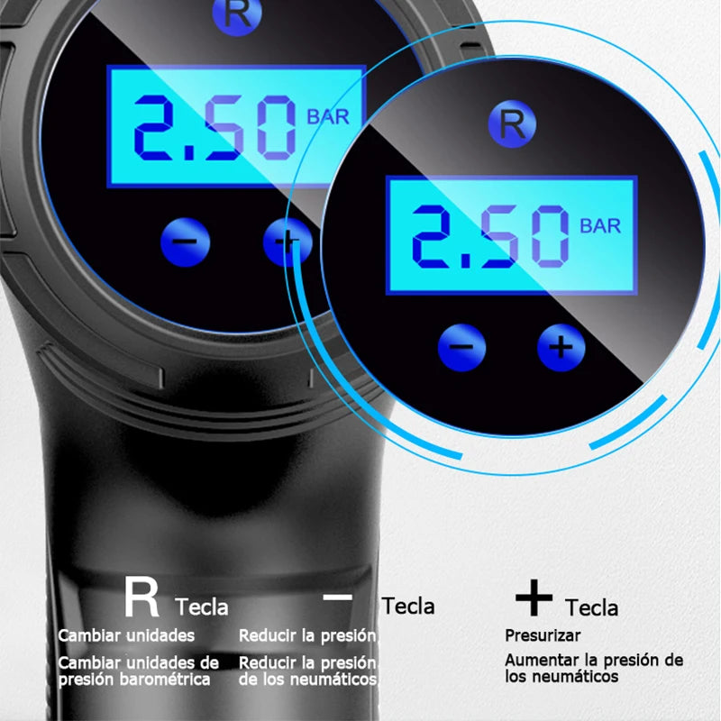 120W Automobile Car Air Pump，Air Compressor Self inflating machine Smart Digital Display LED Lighting Suitable for Car Bike Ball