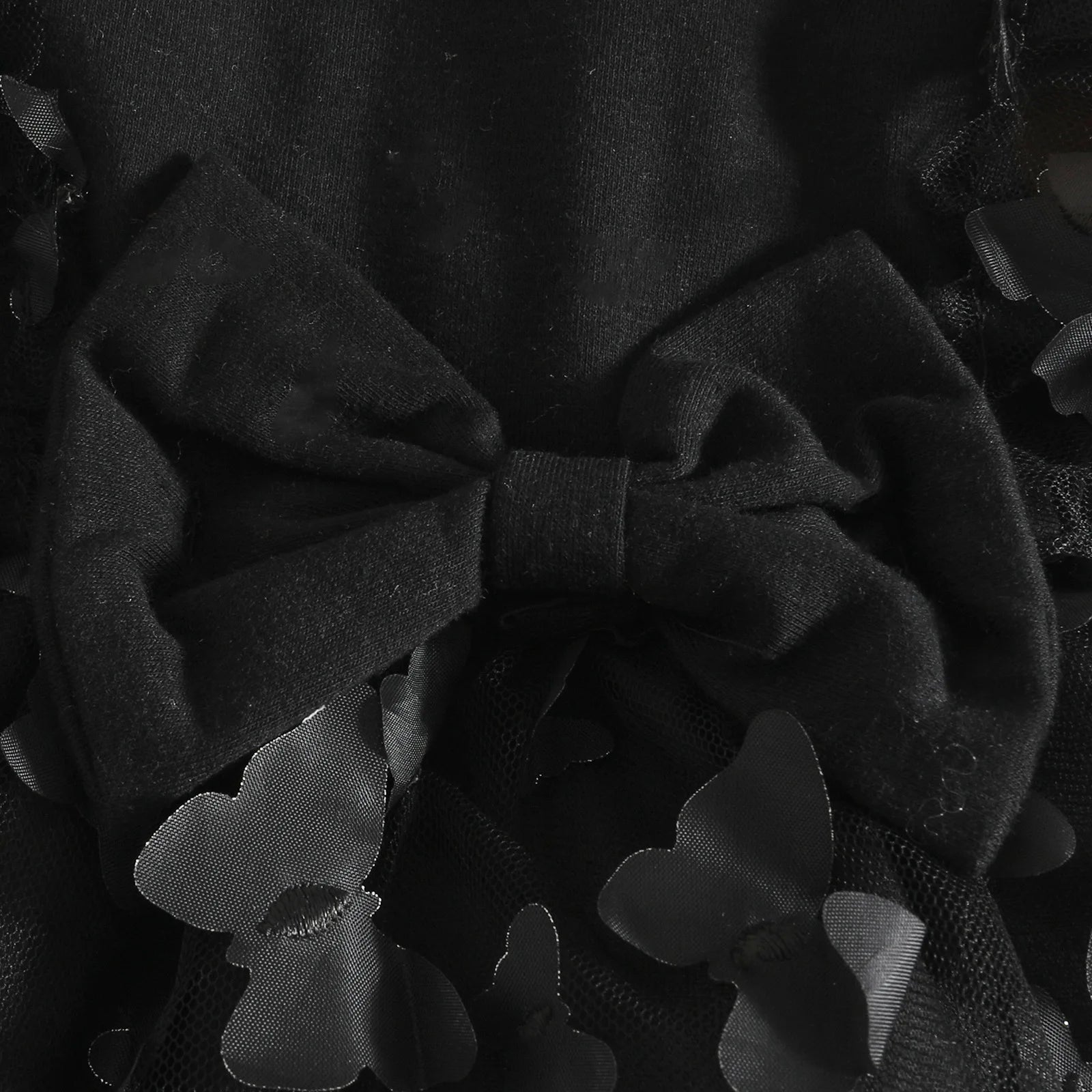 0-2Y Baby Girl Clothes 2Pcs Set Butterfly Tulle Patchwork Bow Baby Dresses for Newborn Girls and Headband Princess Party Outfit