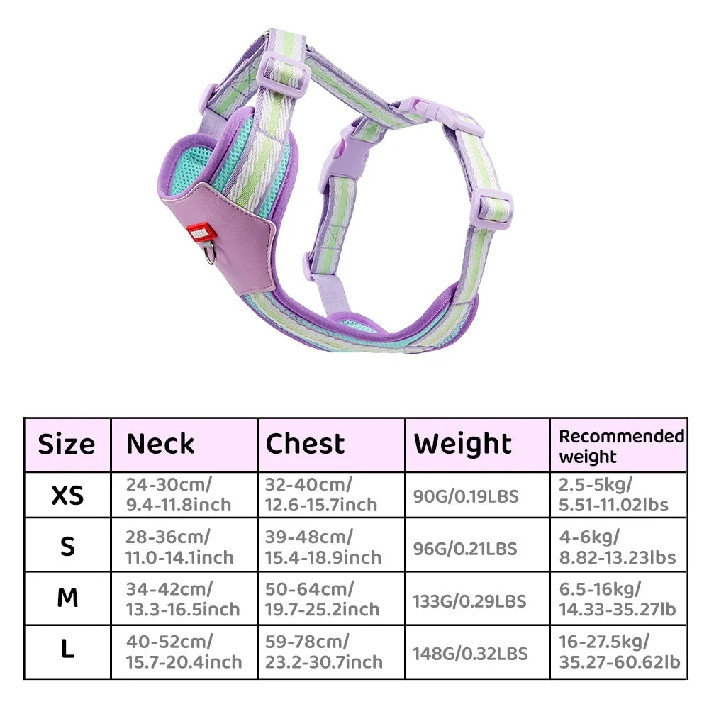 Newest Puppy Dog Walking Harnesses No Pull Pet Harness for Small Medium Dogs Pomeranian Poodle Pug mascotas Accessories Supplies