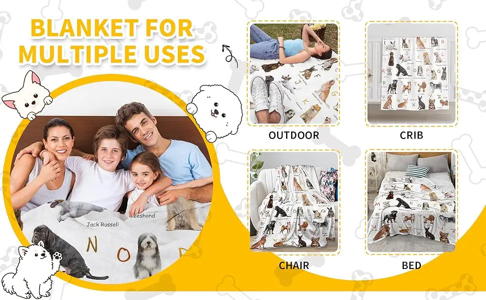 Grinch Christmas Blanket Soft Cozy Throw for Sofa Bed Festive Holiday Decor Gift for Kids and Adults, Lightweight and Warm, Perf