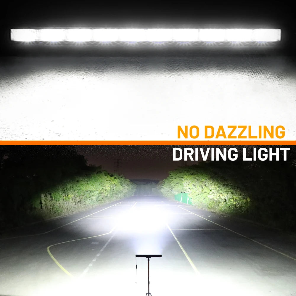 CO LIGHT 42 inch Single Row Off Road LED Driving Roof Bumper Light Bars DRL 2 Style Mounting Brackets for Off road ATV UTV SUV