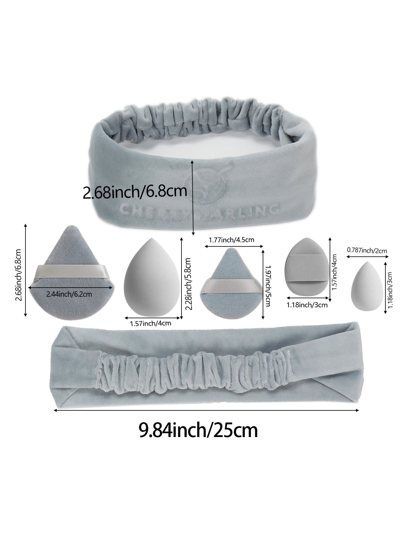 Casual Hairband 16-Piece Set, Face Wash, Facial Cleansing, Makeup Removal, Travel, Suitable for All Skin Types