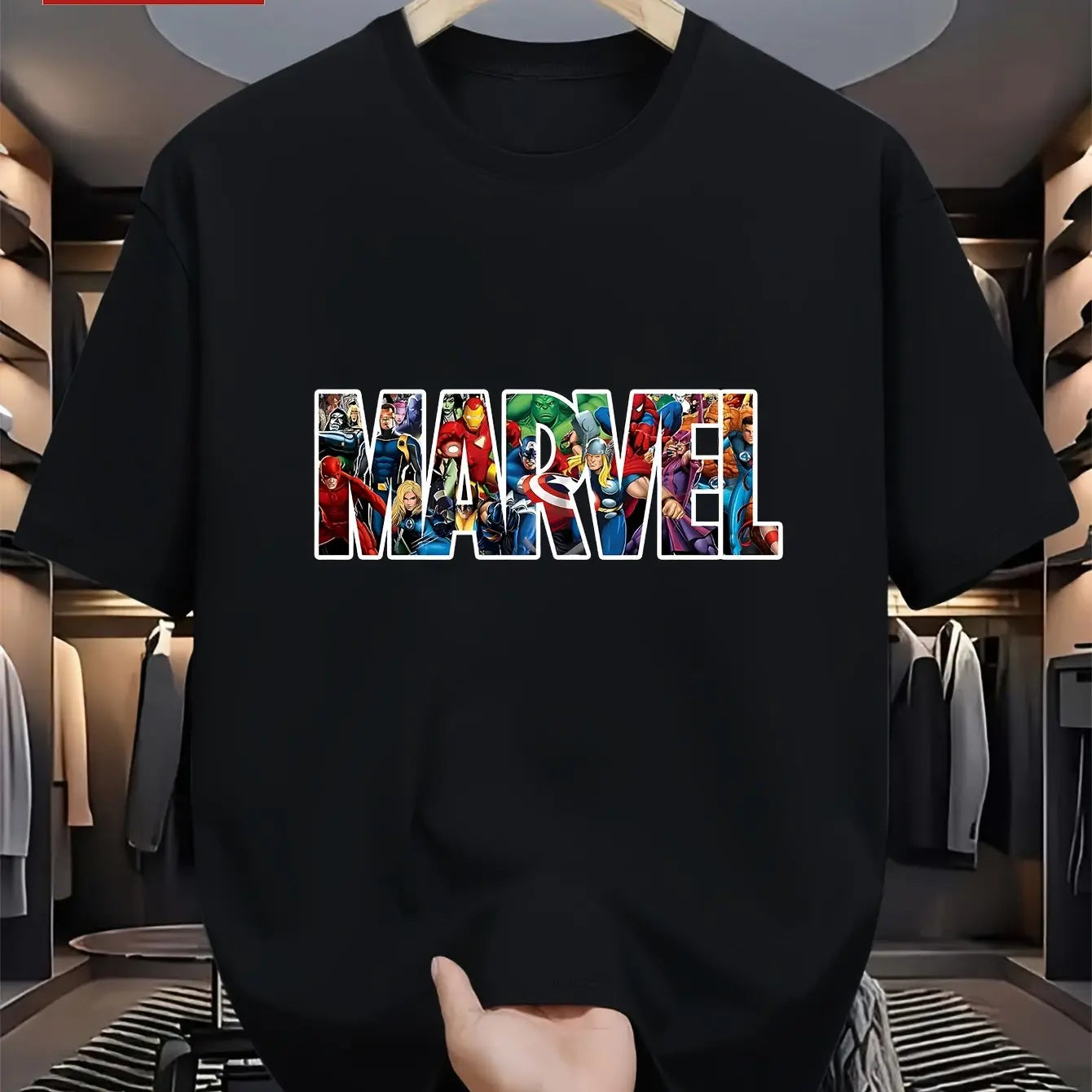 Marvel Logo Boys Summer T-shirt Father and Son Kids Family Parent-child Clothing Casual Oversized Men's Short Sleeves Y2k Top