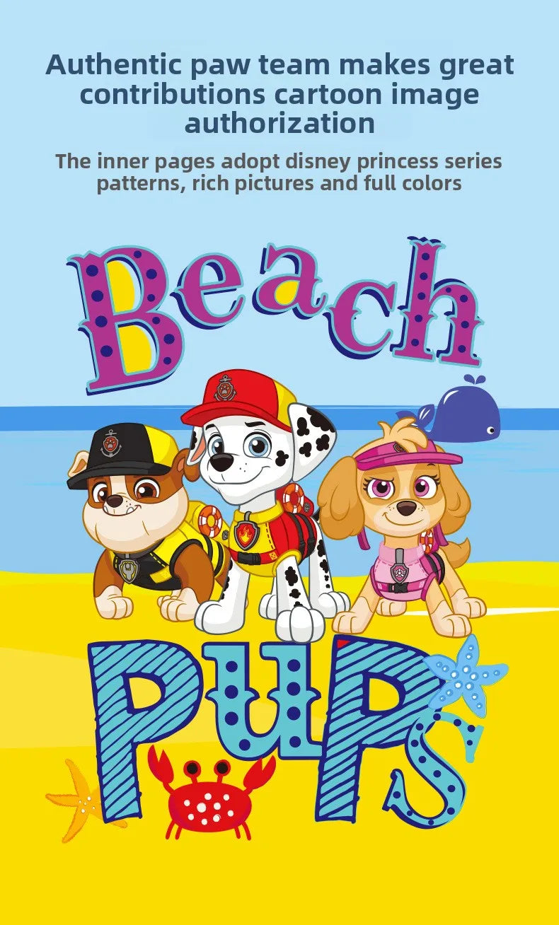 Paw Patrol Chase Reusable Coloring Book Magic Water Painting Books Sensory Children Early Education Toys Water Drawing Book Toy