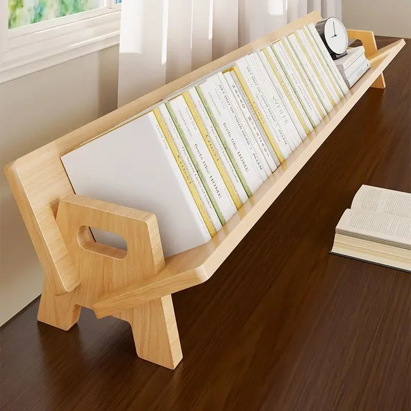 Bibliothèque inclinable en bois dans le salon/bureau, étagère à livres de bureau, organisateur, étagères de rangement pour affichage CD/magazine/livres