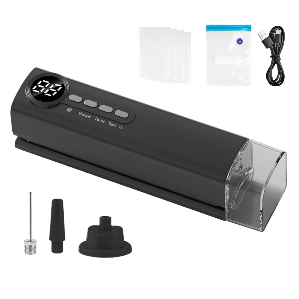 Vacuum Sealer Mini Wireless Food Vacuum Sealing Machine USB Rechargeable Automatic Plastic Bags Sealer For Household Use