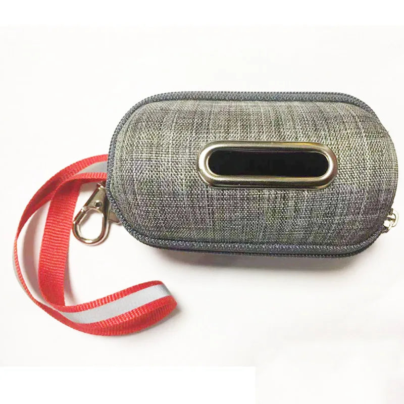 1/5pcs Canvas Dog Poop Bag Holder Outdoor Pet Waste Bag Dispenser with Carabiner Clip Animal Waste Collection Pouch