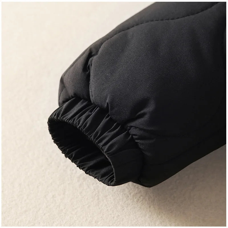 0-3Y Newborn Baby Bodysuit Children's Down Cotton Jacket Bear Ear Velvet Plush Jumpsuit Thick Rompers Baby Boys Girls Bodysuits