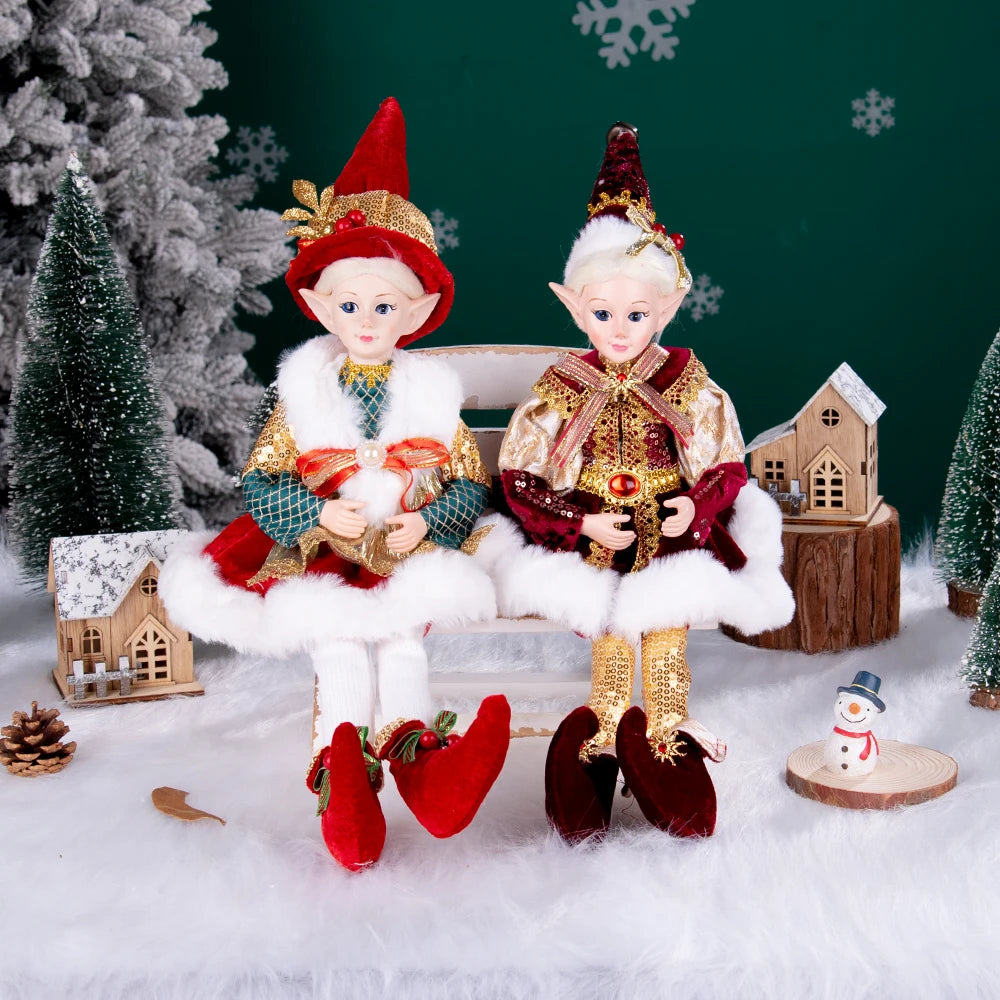 Hanging Decoration Navidad Natal 2025 New Year Gifts Elf Boy Dolls with Mask Christmas Tree Pendant Ornaments Elf Gifts