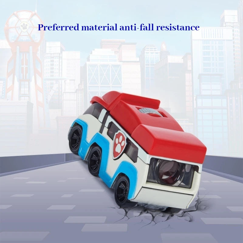 Original Paw Patrol True Metal Series Peek A View Vehicle Ryder Headquarters Patrol Car Movie Collectible Classic Kid Toys Gifts