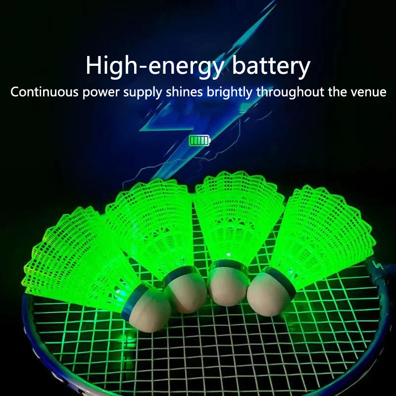 5/10Pcs LED Badminton Lighting Balls Luminous Badminton Shuttlecocks Sports Night Glowing Training Badminton Balls Dark Games