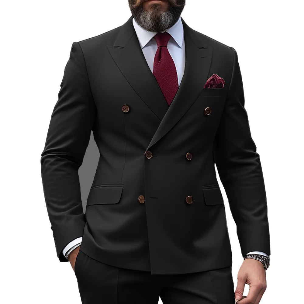 Ensemble de costume 2 pièces double boutonnage