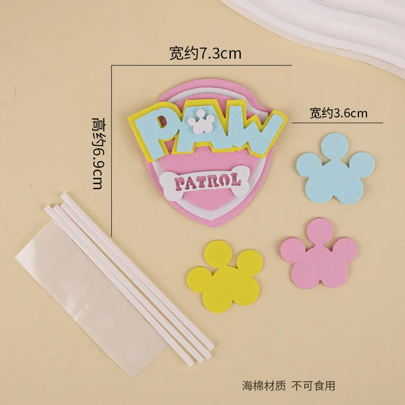 PAW Patrol Cake Topper Anime Kids Favor Party Cake Topper Cupcake Topper for Kid Birthday Decorations Baby Shower Supplies Gift
