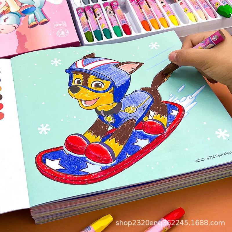 4 Books/set Paw Patrols Coloring Book Cartoon Dog Graffiti Painting Pictures Boy Girls Kill Time Toy Drawing Books Birthday Gift