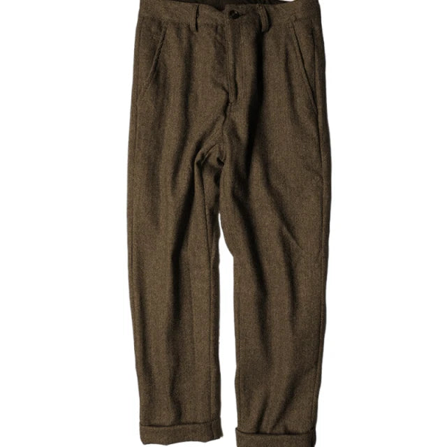 Pantalon de costume en laine style rétro