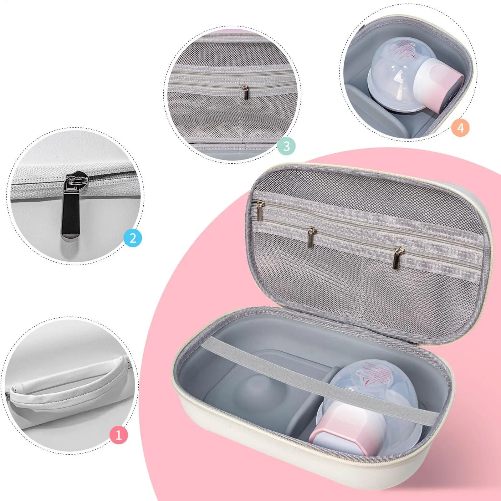 Portable Wearable Breast Pump Container Insulated Bottle Bags for Outdoor Travel Nursing Work Women Mother family use