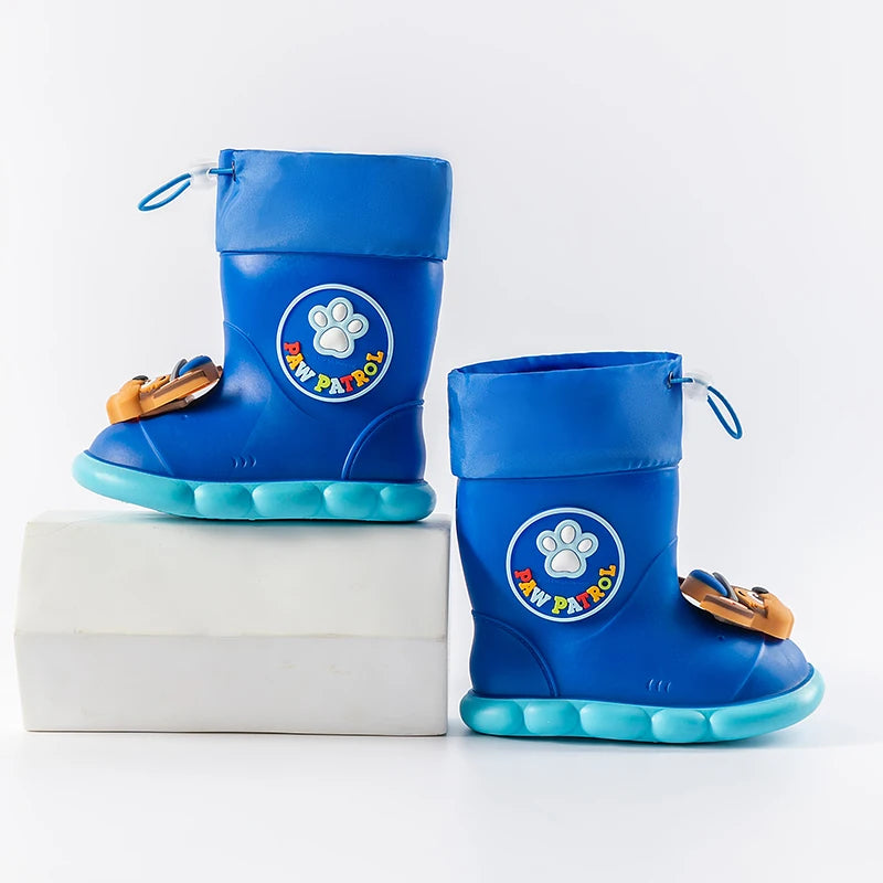 PAW PATROL Pvc Waterproof Rain Boots For Baby Boys And Girls Kid's Outdoor Comfortable Casual Shoes