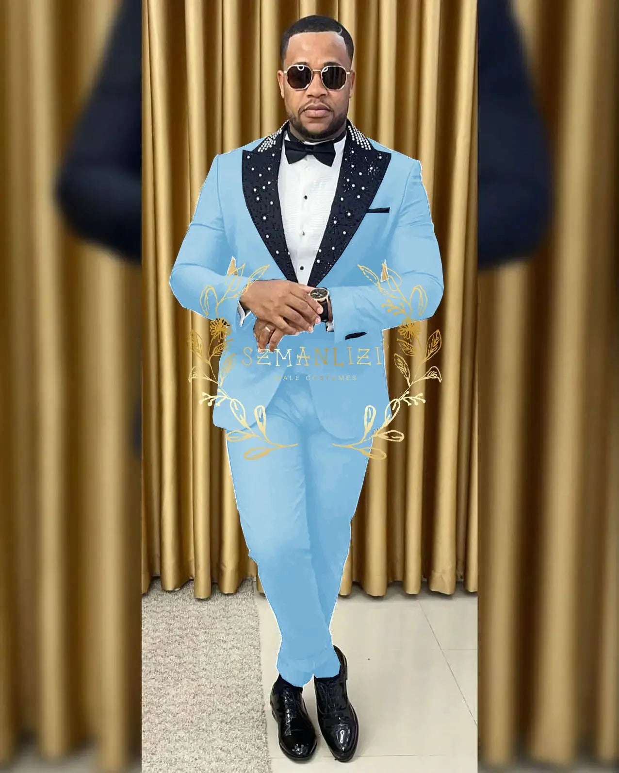 Smoking perler noir 2 pièces collection 2025