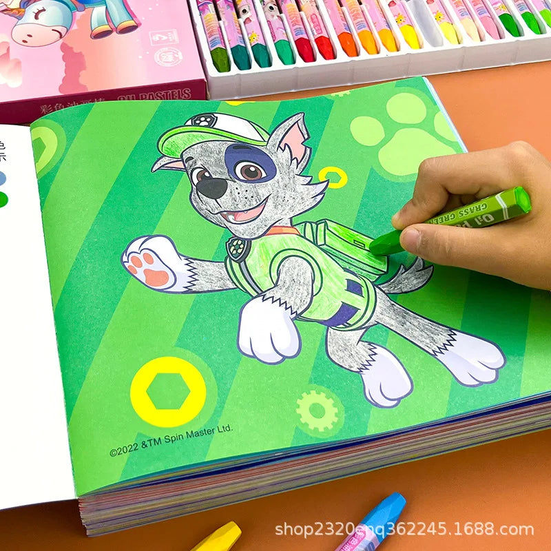 4 Books/set Paw Patrols Coloring Book Cartoon Dog Graffiti Painting Pictures Boy Girls Kill Time Toy Drawing Books Birthday Gift