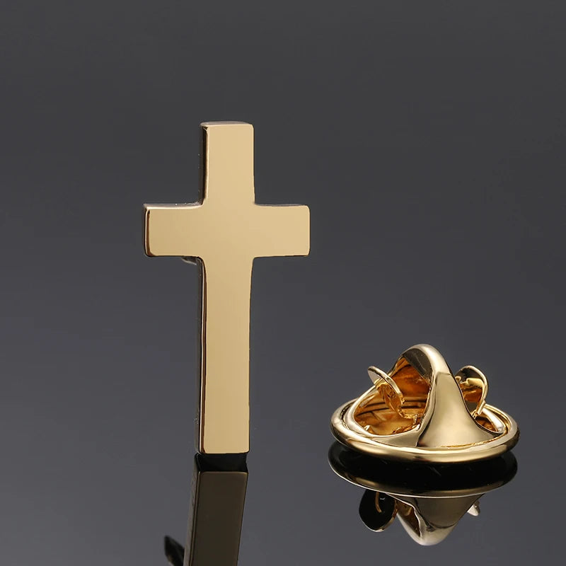 High quality cross brooch, brand new men's holiday suit, lapel badge, pin accessory, the best choice for gift giving