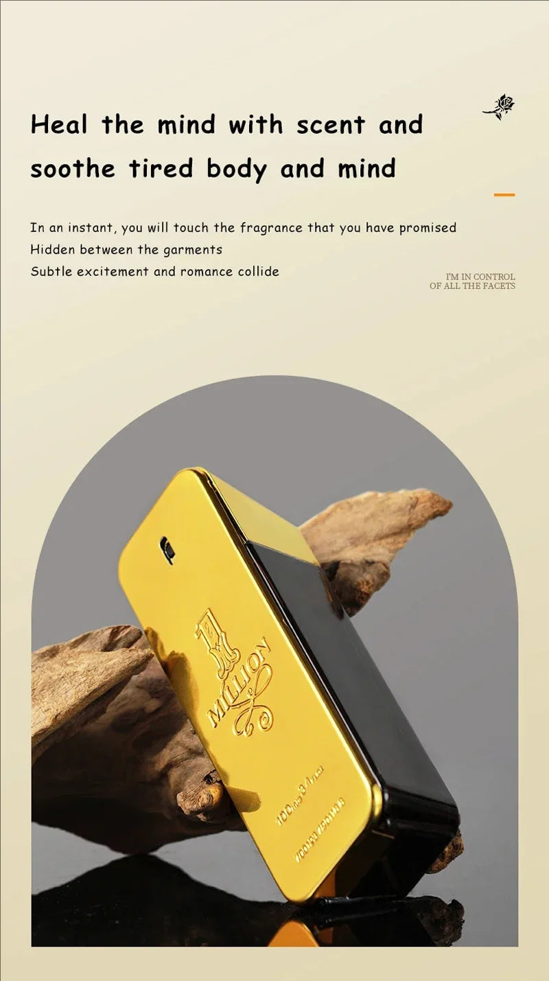 100ML Paco Rabanne 1 millones de Parfum Spray corporal de masculinidad madura para hombres Eau De Toilette Spray Perfume para ho