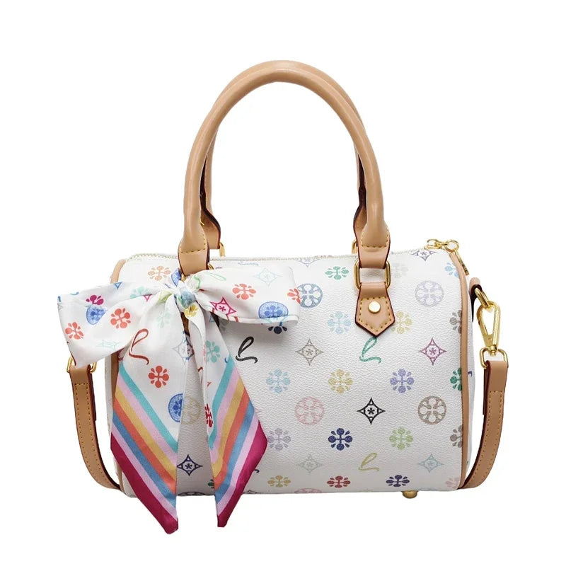 Stylish Simple Solid Color Crossbody Bag For Women With High-End Leather Design Trendy Letter Logo And Spacious Commuter