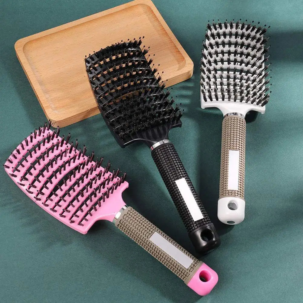 Brosse à cheveux, cheveux bouclés ou mouillés pour femmes, peigne de massage du cuir chevelu, outils de coiffure de salon pour femmes