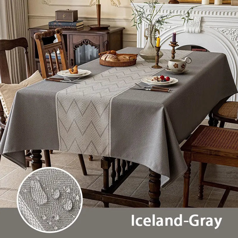 Cotton Blend Waterproof Tablecloth  Anti-oil Table Cover, Party Family Dinner Tablecloth for Kitchen Restaurant Wedding