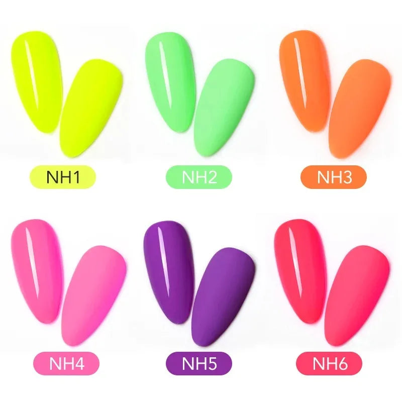 VENALISA Neon Gel Nail Polish, Bright Color Soak off for Professional Manicure And DIY Home Use Nail Art Salon Designs