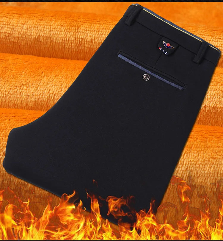 Pantalon chaud droit slim épaissi collection hiver 2025