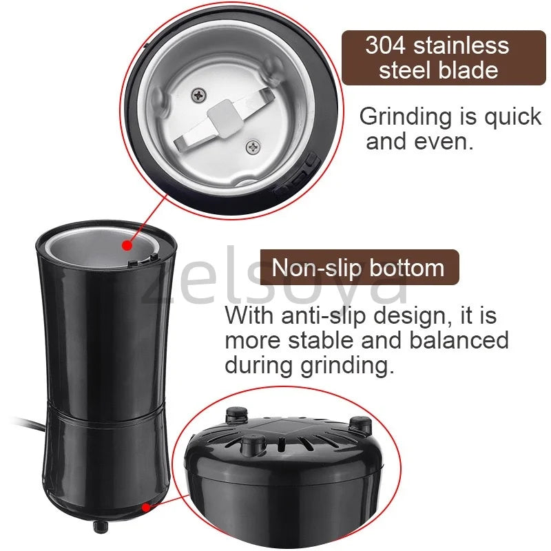 Electric bean grinder Coffee machine Home hand grinder hand coffee bean grinder Portable automatic grinder