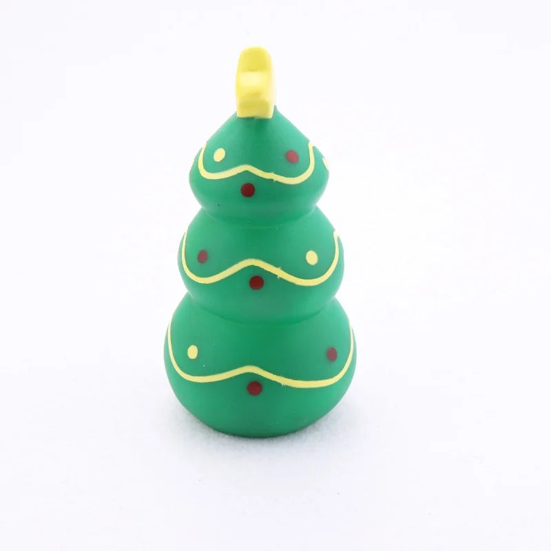 Christmas Themed Pet Squeaky Chew Toys Santa Tree Elk Design Durable Latex Rubber Teething Toys for Dogs And Cats Teeth Grinding