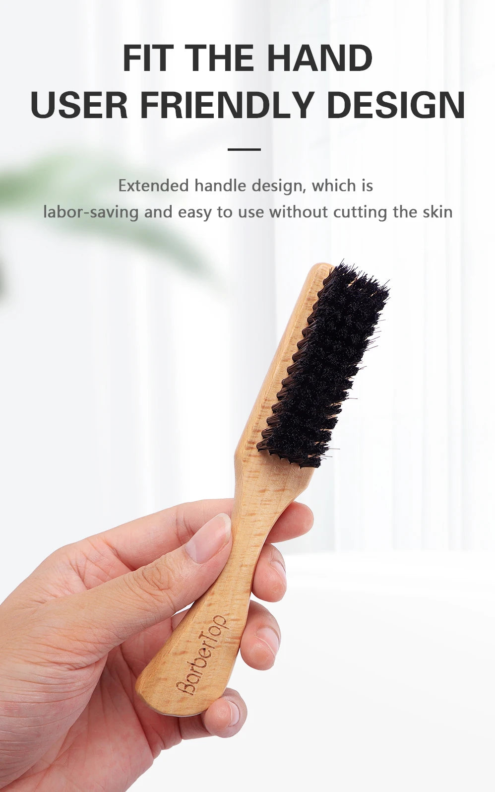 Brosse en bois Cou doux Visage Brosse à cheveux