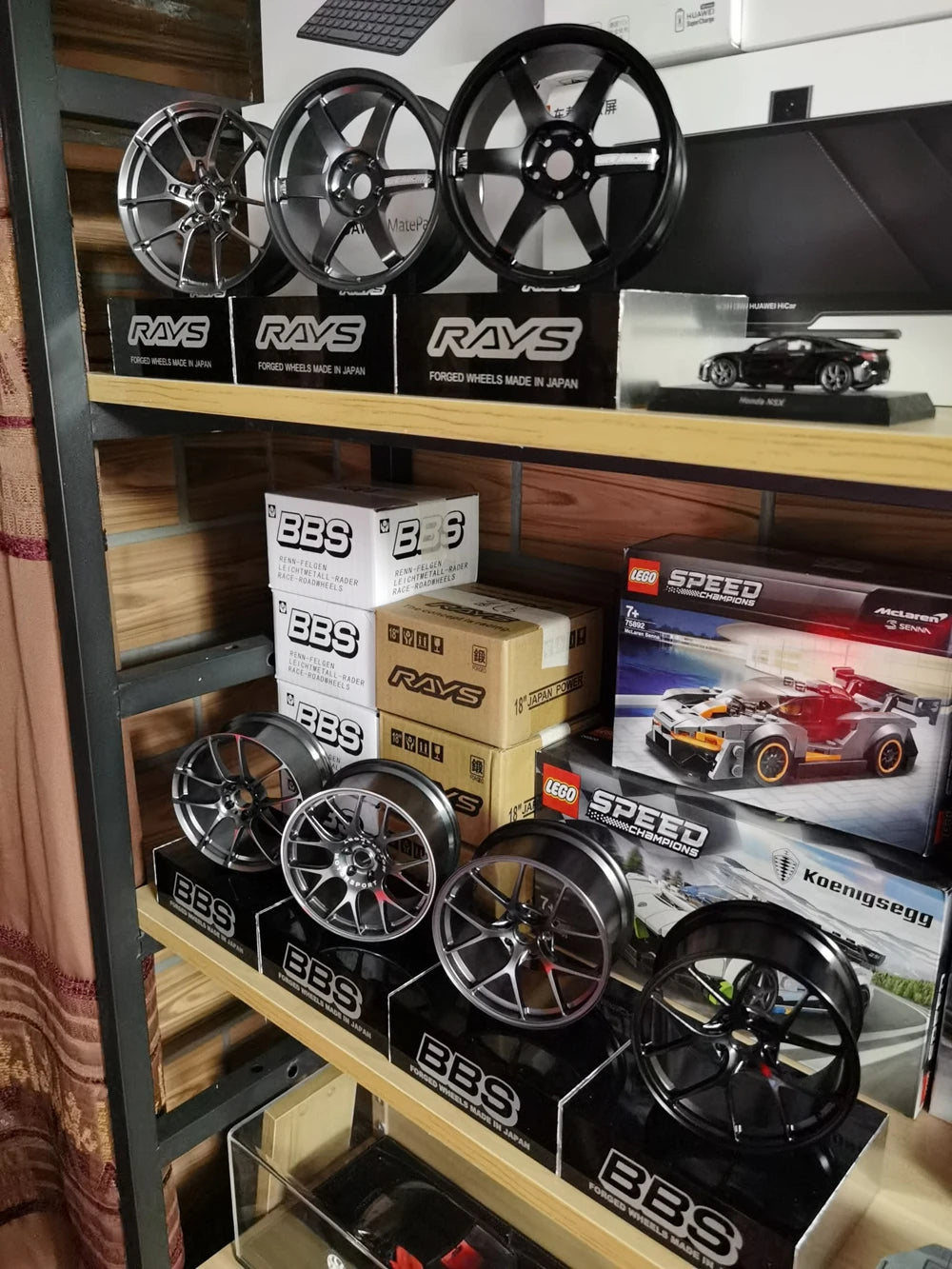 1/5 Car Model Metal Forged Assemble Refitting Wheel Hub  Creative Desktop Display  Personalized  Modification Toys Gift