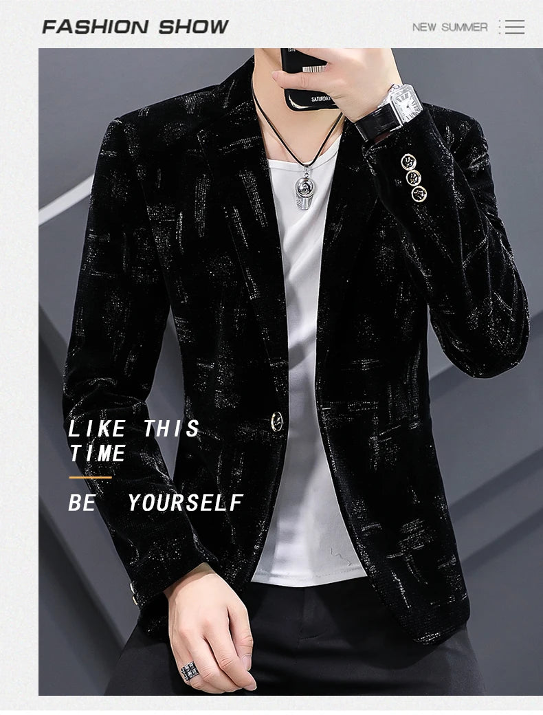 Nouveau blazer pour hommes en Velours côtelé