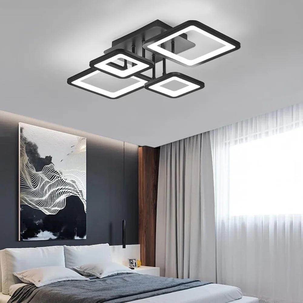 Modern LED Ceiling Light,54W Dimmable Ceiling Light with Remote Control Ceiling Lamp for Living Room Kitchen