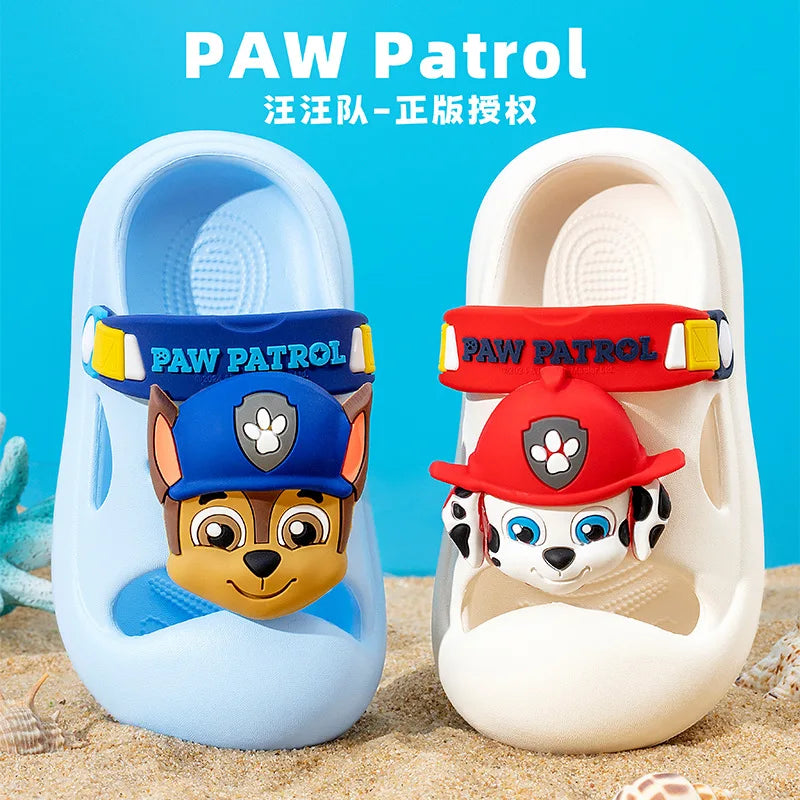 PAW Patrol Cartoon Anime Slippers Chase Cute Cool Anti slip and shock-absorbing EVA soft Slippers Beach Outdoor Boys Girls Gifts