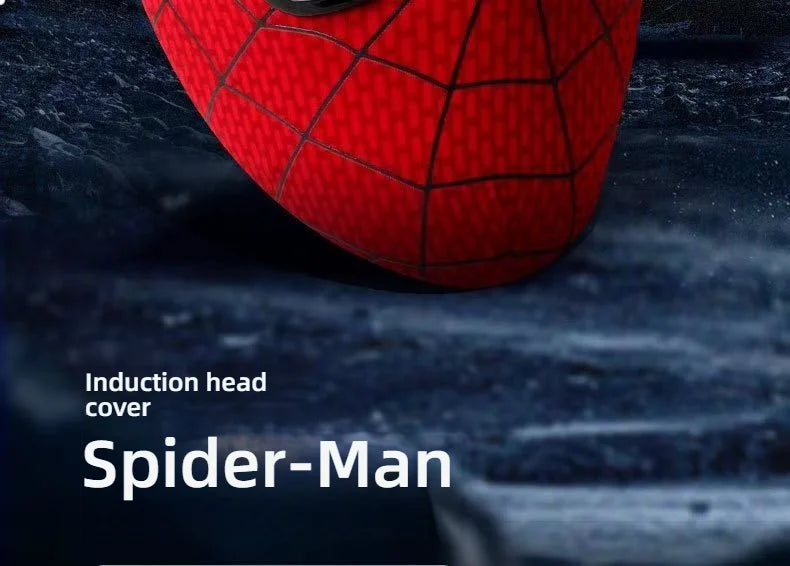 Marvel Spiderman Mask With Hard Face Shell & Magnetic Eyes Hero VenomScreen Printed Fabric 3d Webs Manual version Cos Gift