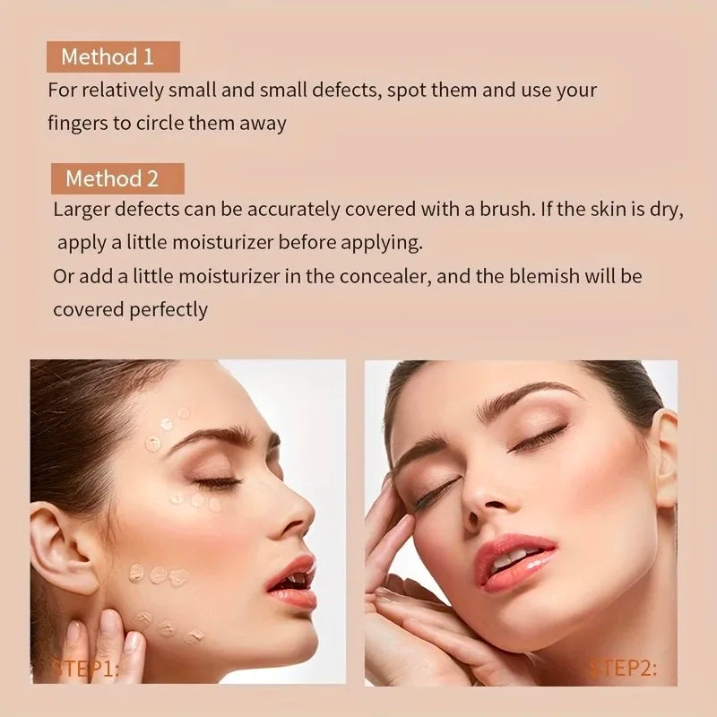 Correcteur imperméable à couverture complète - Cache les tatouages, les cicatrices et les imperfections, fond de teint mat naturel pour tous les tons de peau, longue durée