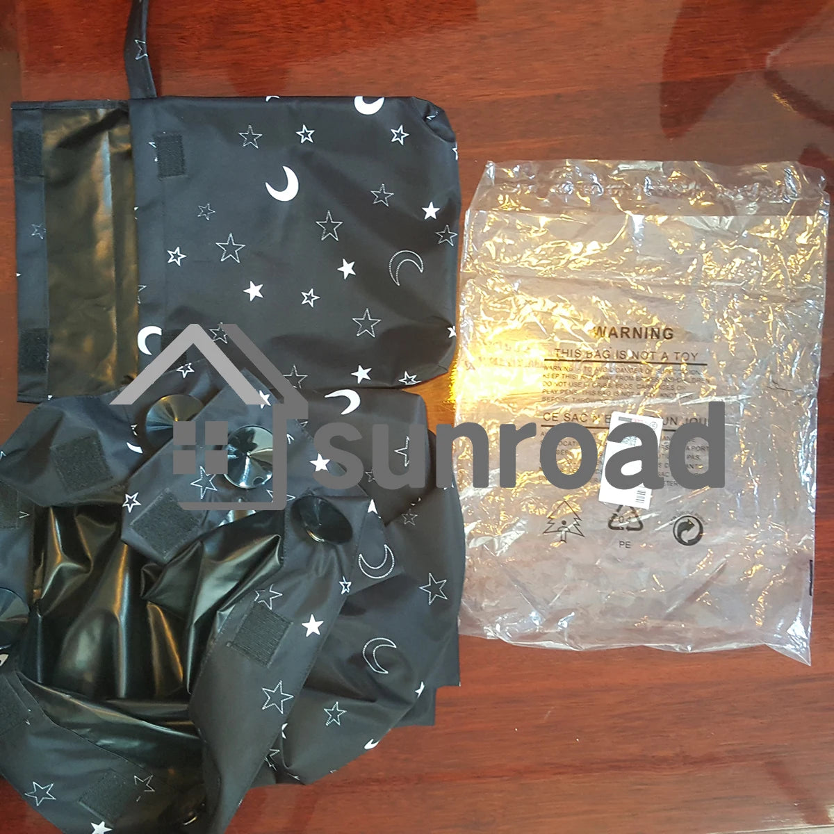 Custom-madePortable Window Blackout Curtain Shade with Suction Cups Travel, Kids, and Baby Nursery 50" x 78" Moon &amp; Stars 1 Pack