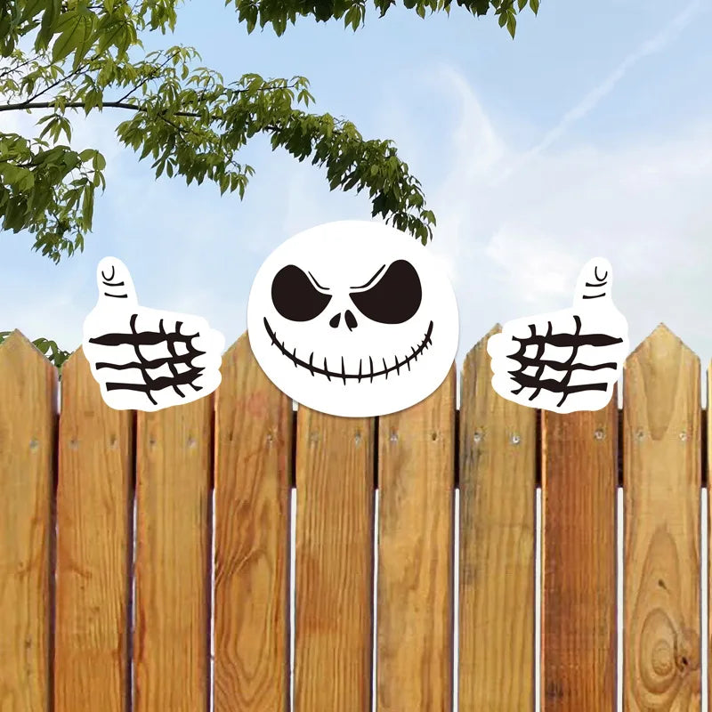 Christmas Fence Wooden Signboard Santa Claus Reindeer Snowman Grinch Decoration Courtyard Garden Handmade